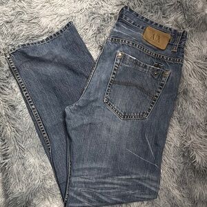 Armani Exchange Blue Straight Jeans with Classic Indigo Appeal